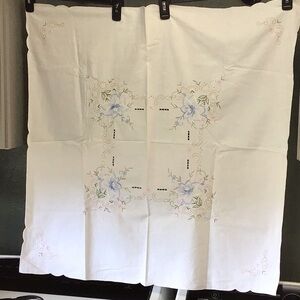 Beautiful embroidered square tablecloth